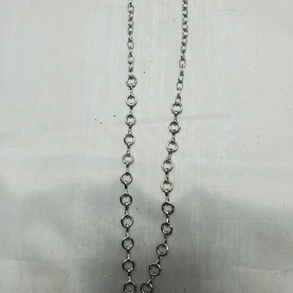 Vetta Silver Circle Wire Wrap Chain Necklace - Picture 4 of 6